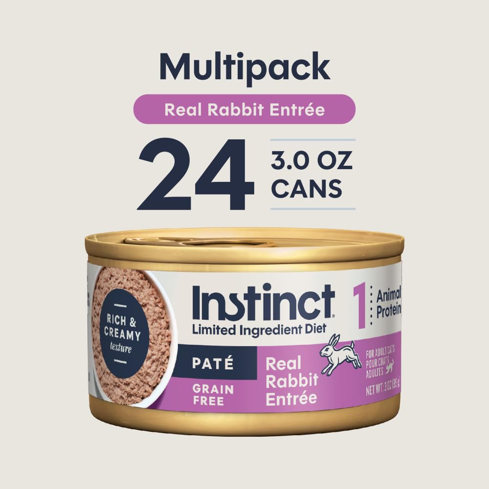 Instinct pâté lapin chat dégustant dans une gamelle bénéfice appétence élevée