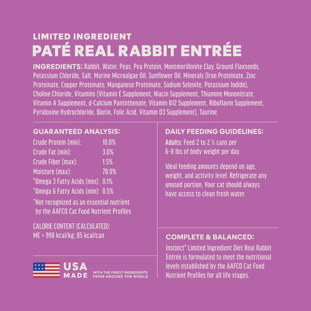 Instinct pâté lapin main tient une boîte pour évaluer dimensions bénéfice maniabilité
