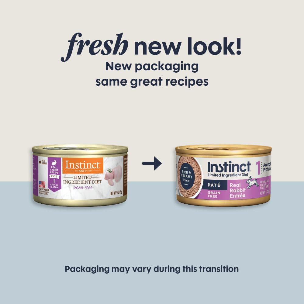 Instinct pâté lapin boîte ouverte révélant le contenu appétent bénéfice hydratation