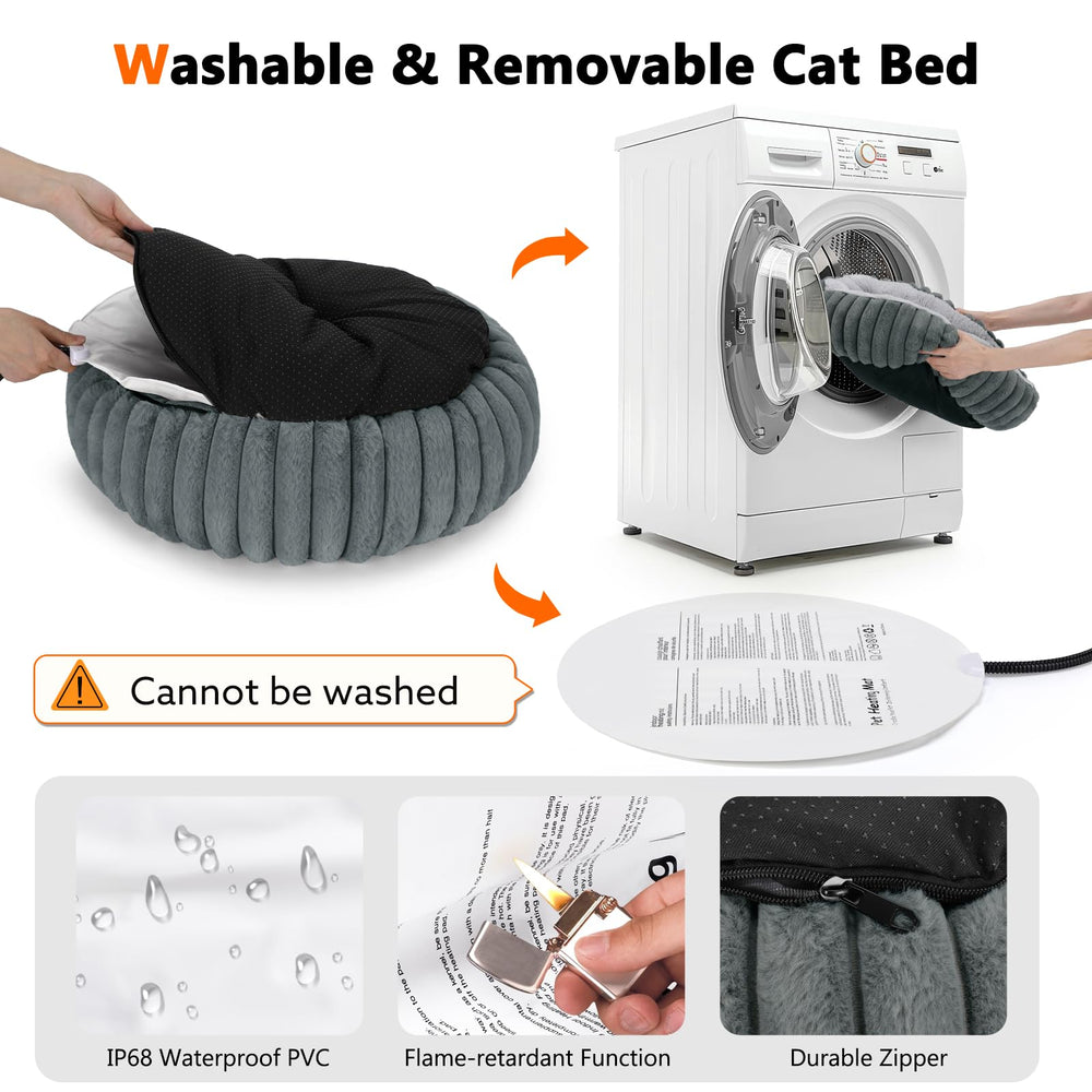 INVENHO lit à l'échelle avec chat illustrant dimensions adaptées