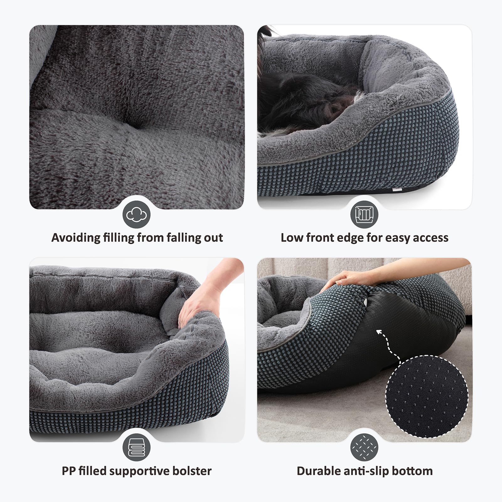 INVENHO chien allongé sur le lit démontrant calme et détente
