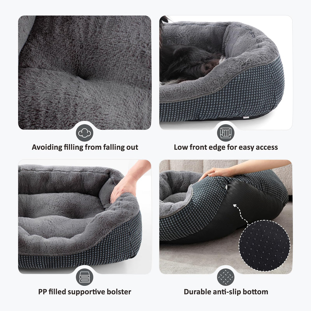 INVENHO chien allongé sur le lit démontrant calme et détente