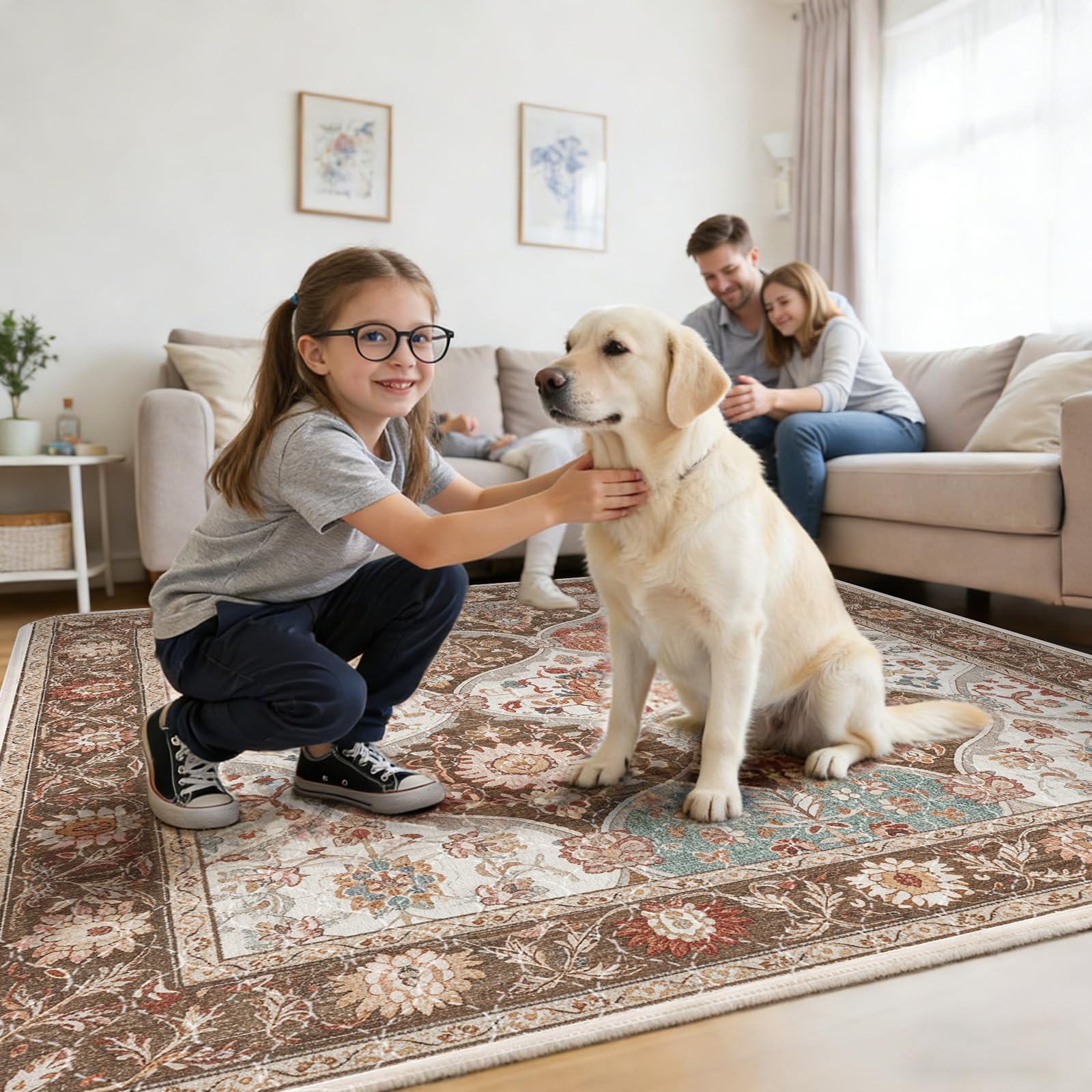 INVENHO tapis protégeant une panière et une caisse, évite fuites sur mobilier