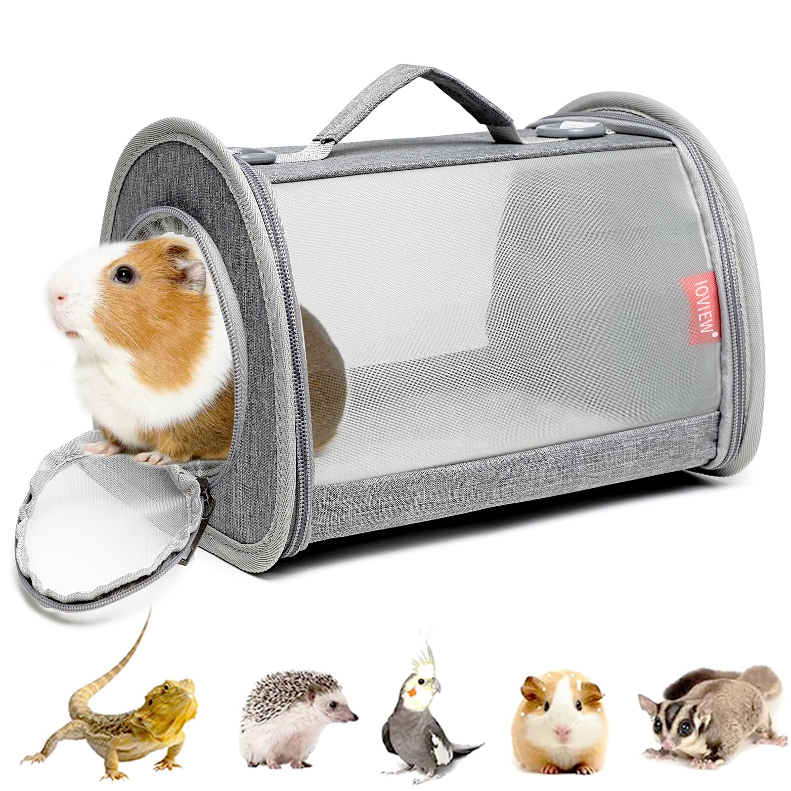 ioview sac face avant gris montrant ventilation et visibilité pour confort