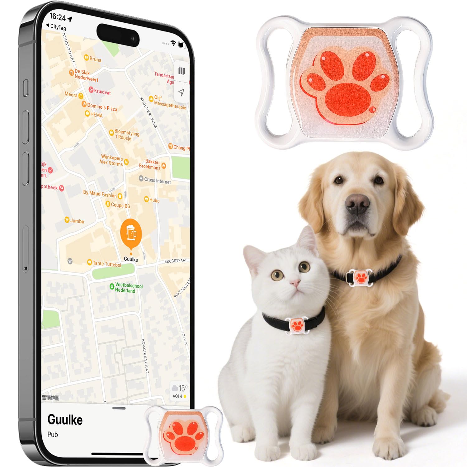 IOYDC traceur GPS vue avant montrant design compact et fixation pratique