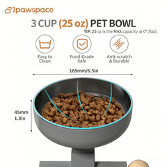ipawspace gamelle en usage par un chat, réduit les renversements