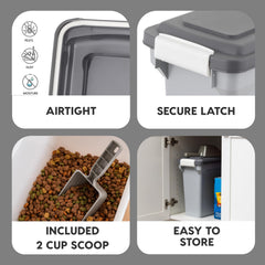 IRIS USA silhouette du bac montrant dimensions compactes et gain de place