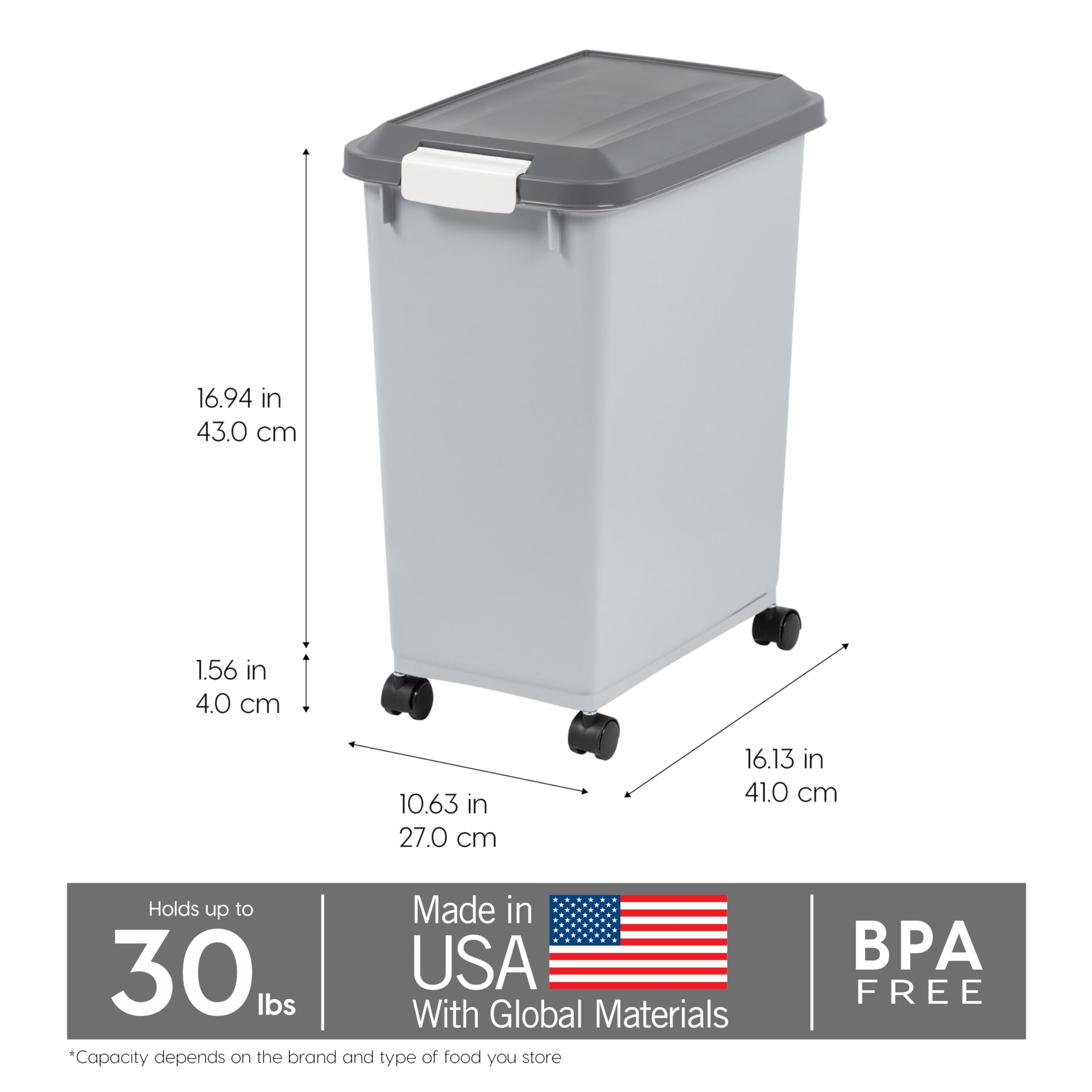 IRIS USA roulettes attachées facilitant le déplacement sans effort