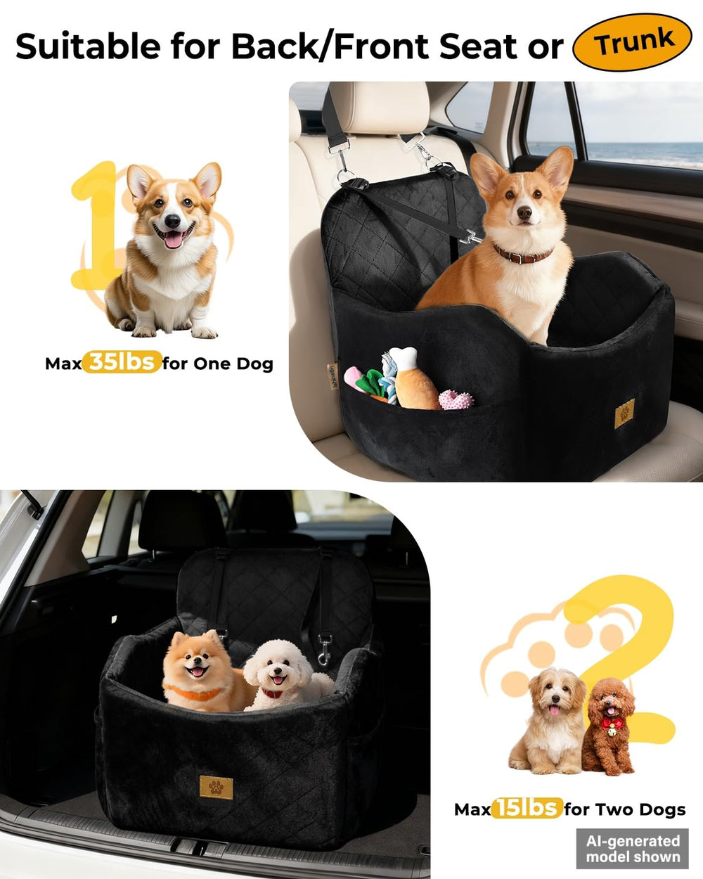Ishineon poches de rangement latérales pour jouets et friandises