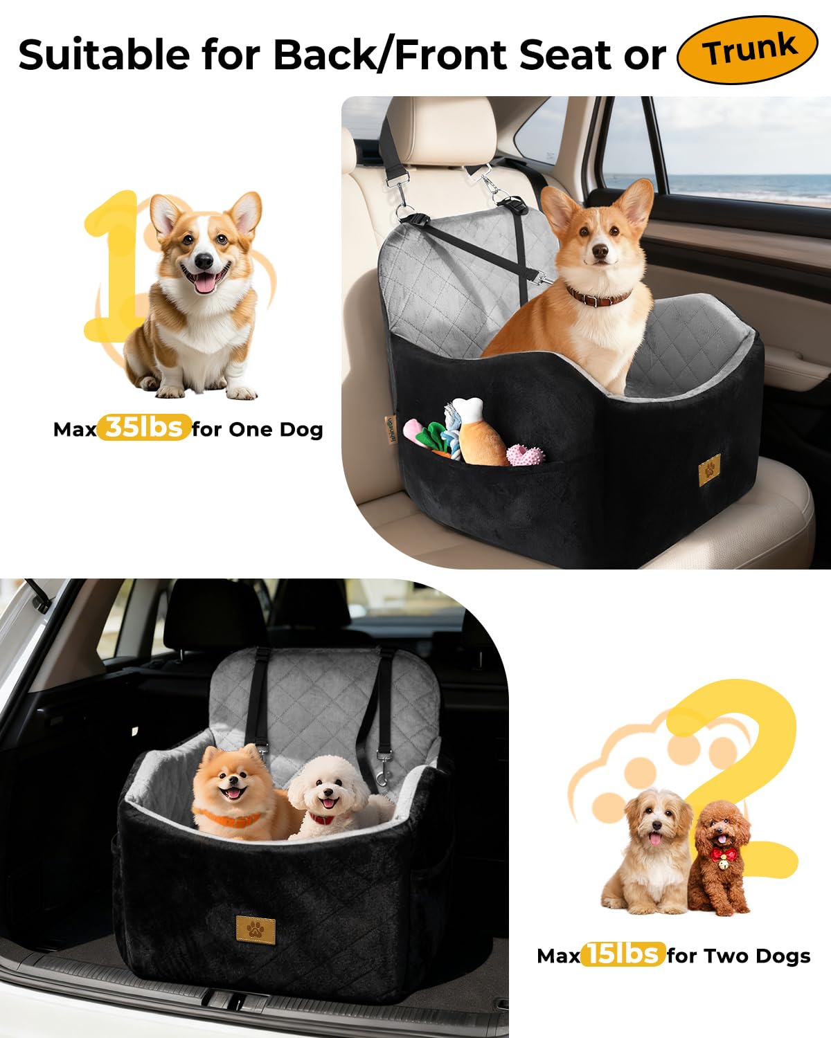 Ishineon poches de rangement latérales pour jouets et friandises pratiques