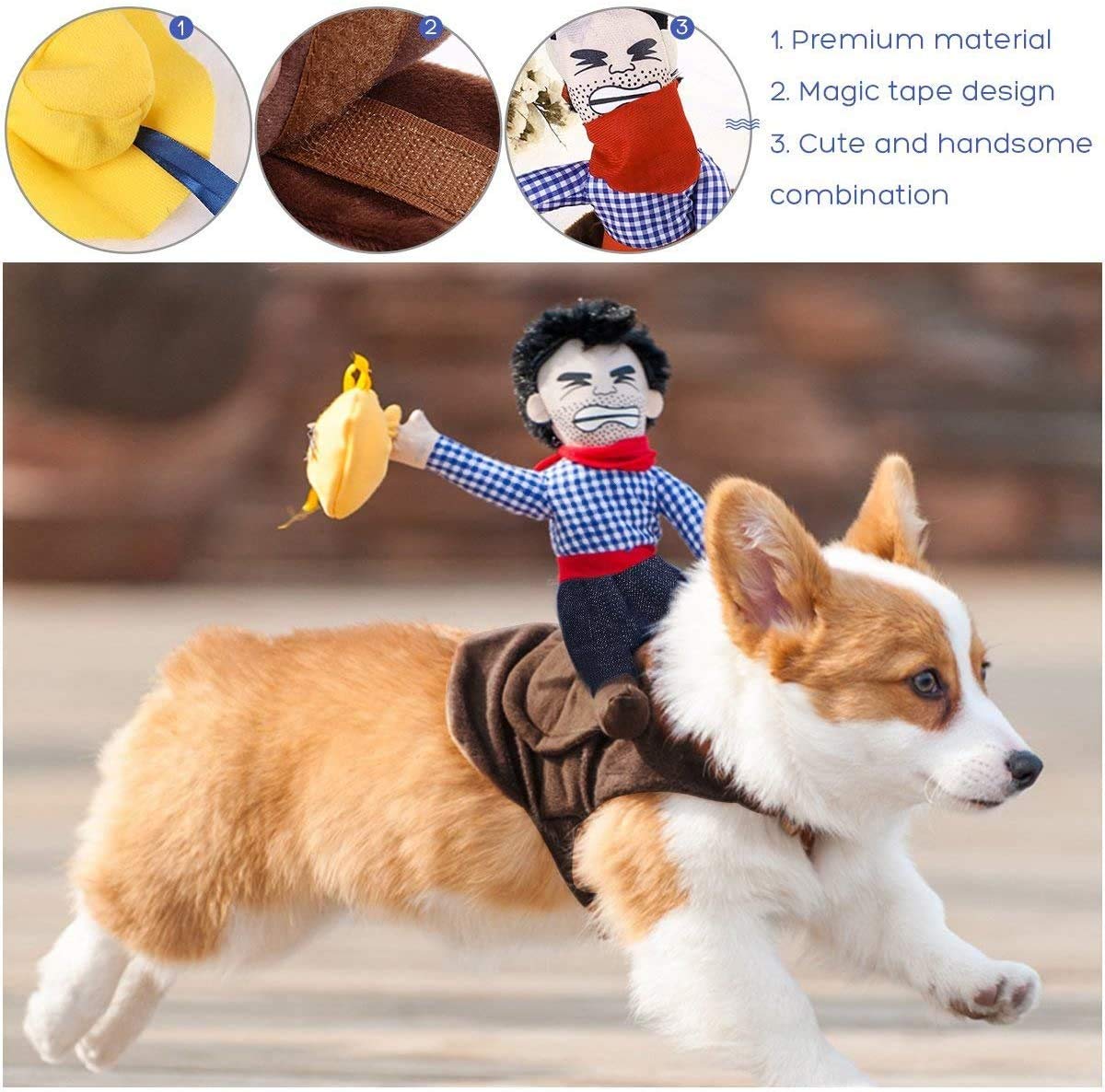 ISMARTEN chien portant costume en extérieur, look festif assuré