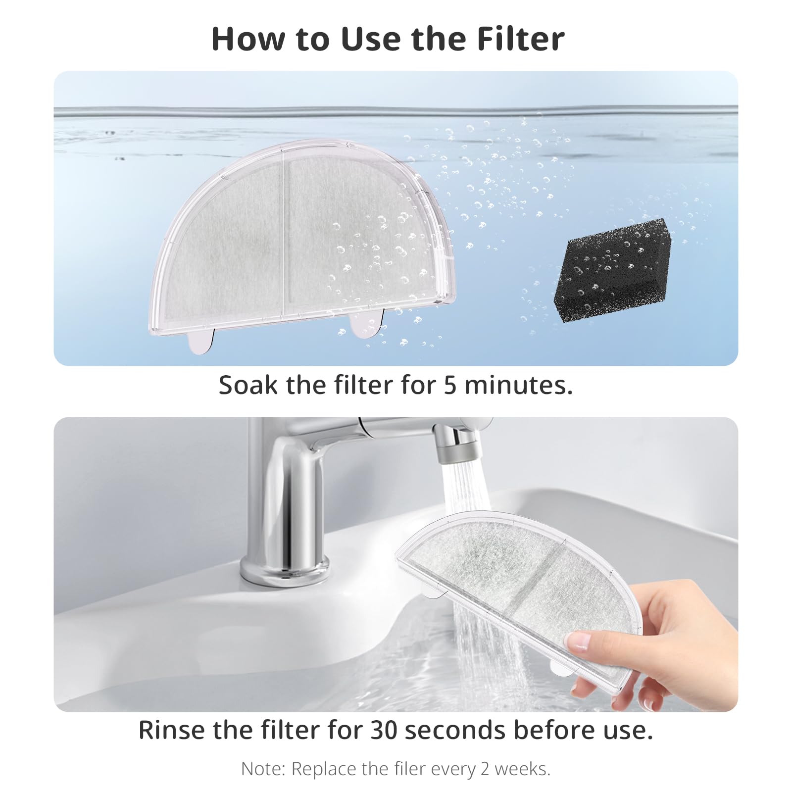 ITSCUTE filtre posé à côté d'un objet pour échelle montrant la taille compacte