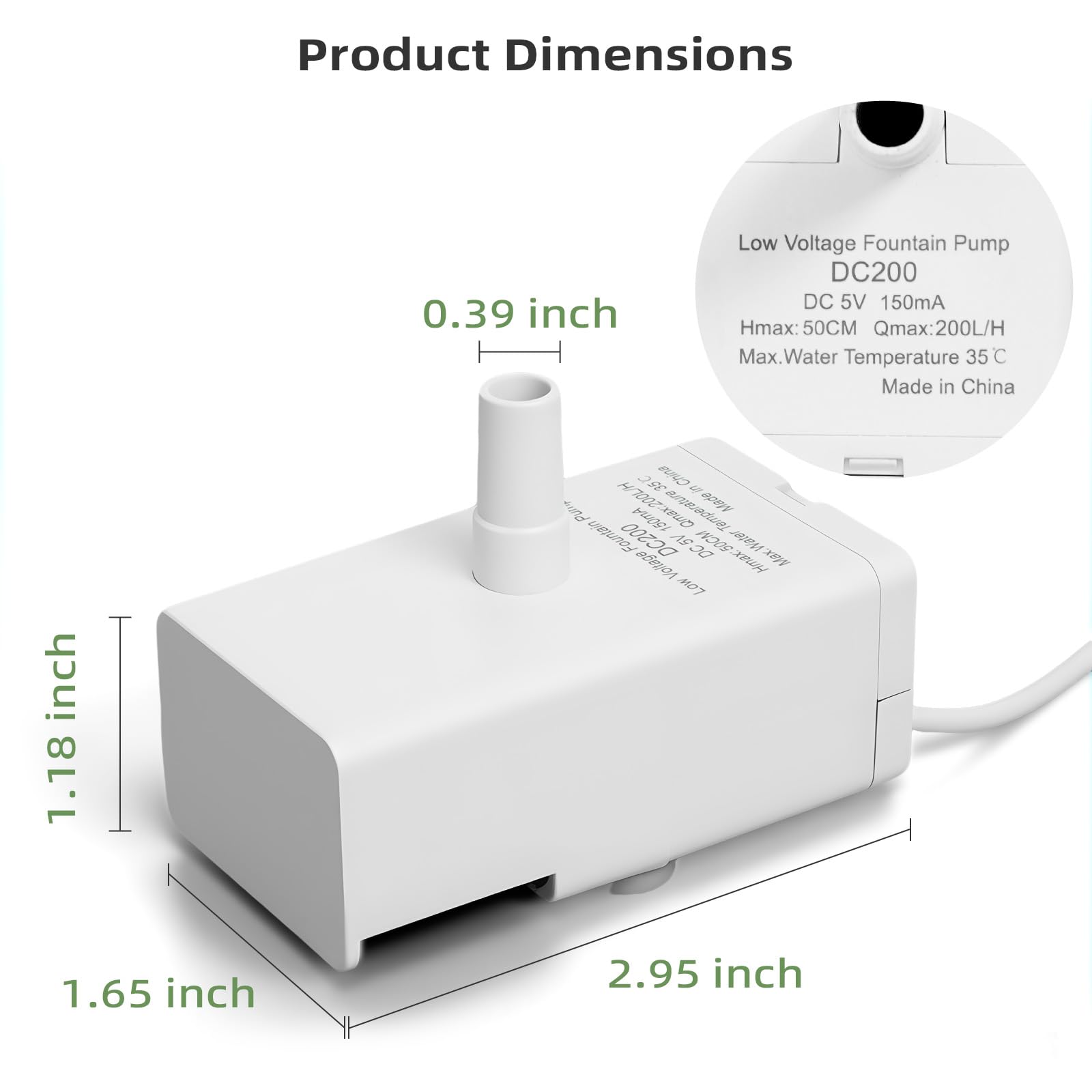 ITSCUTE pompe D443 gros plan de l'impeller pour un nettoyage facile