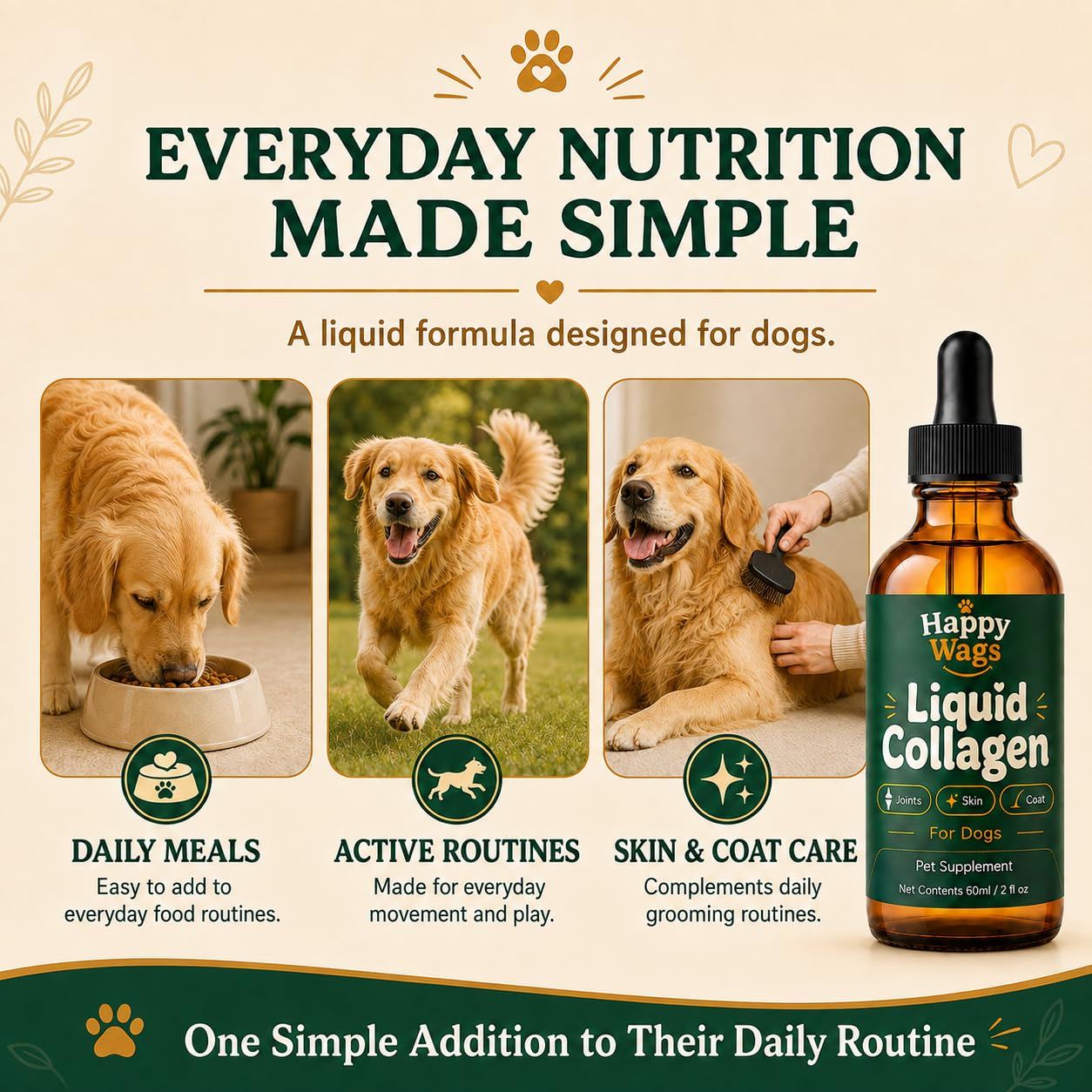 IvaKey Happy Wags gros plan de la texture liquide pour administration facile