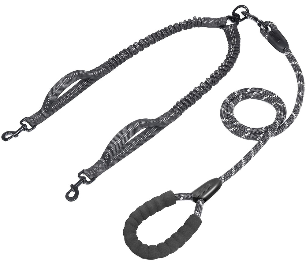 iYoPets laisse double vue générale, maintien sécurisé pour promenades