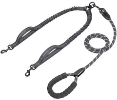 iYoPets laisse double vue générale, maintien sécurisé pour promenades