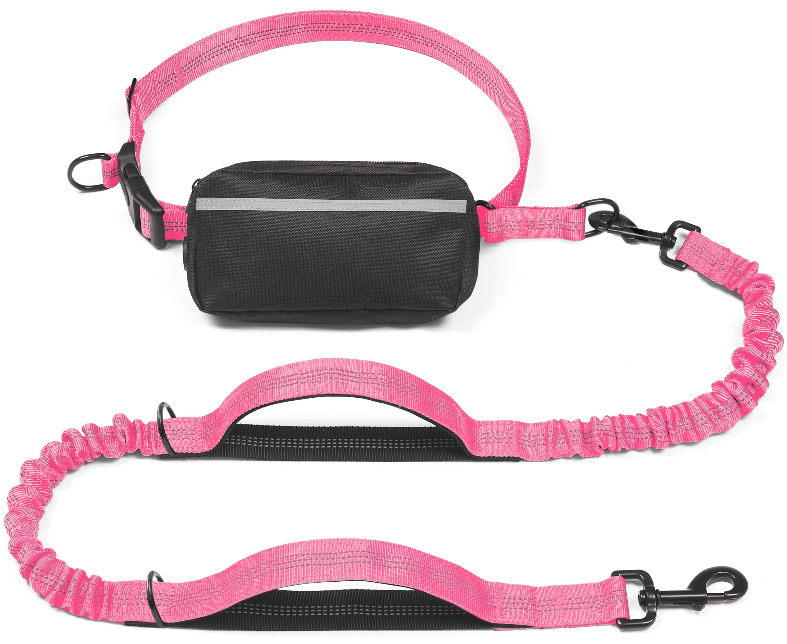 iYoShop laisse hands free rose vue avant pour promenade confortable
