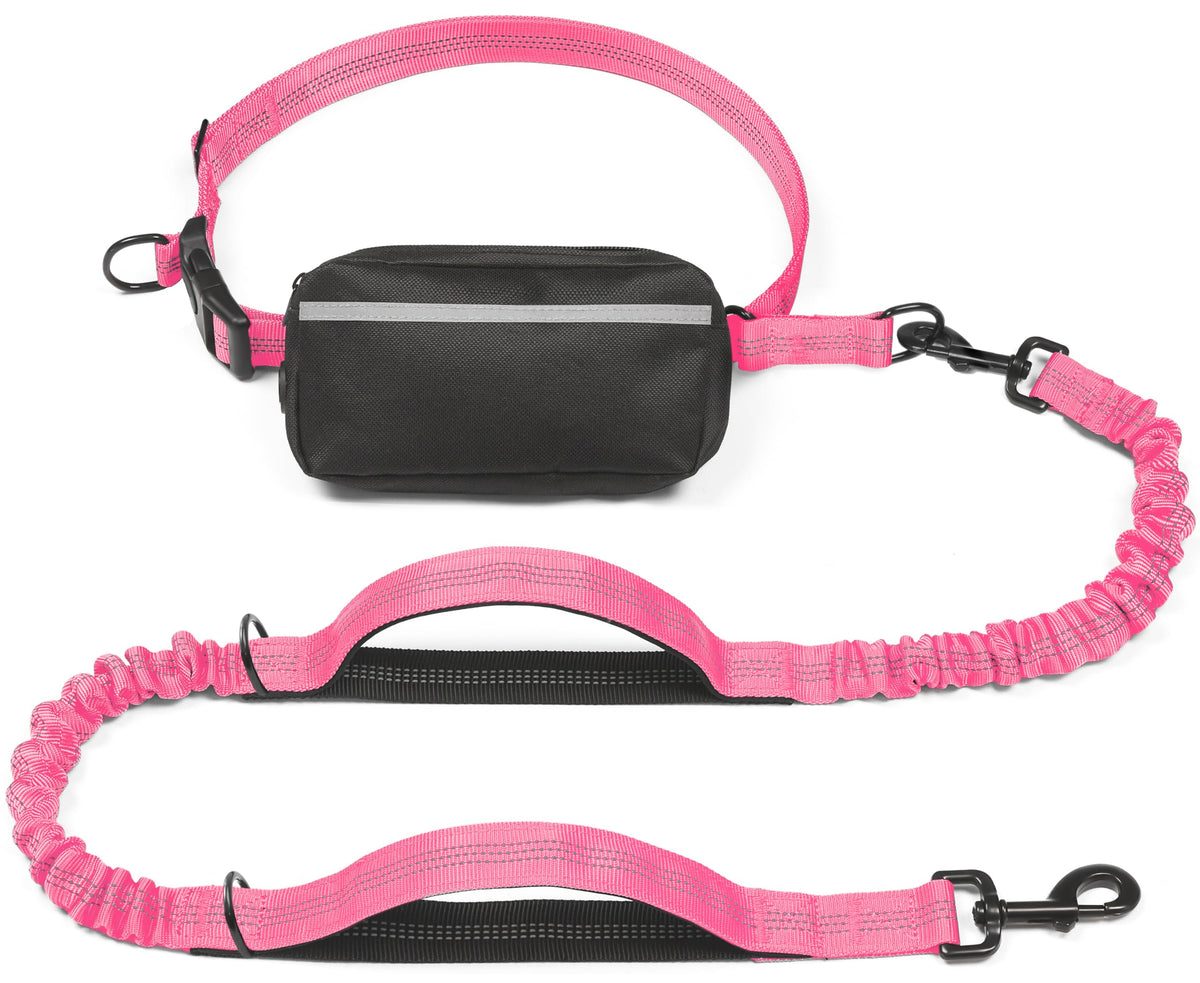 iYoShop laisse hands free rose vue avant pour promenade confortable