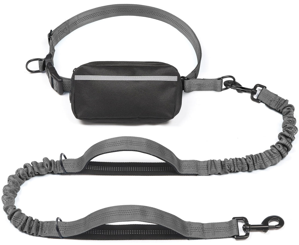 iYoShop laisse mains libres vue avant montrant pochette et ceinture, praticité sécurisée