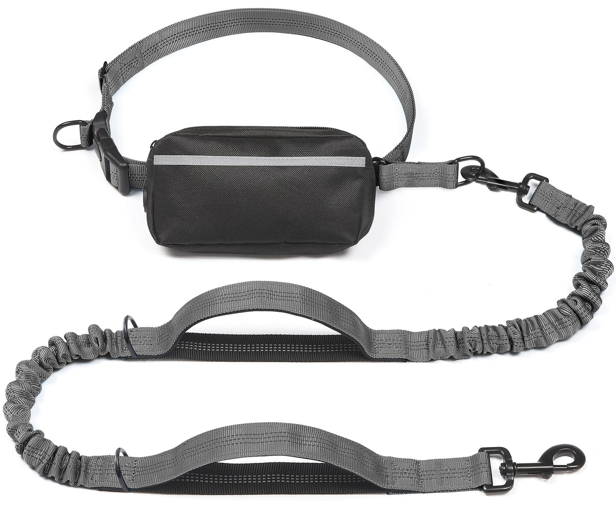 iYoShop laisse mains libres vue avant montrant pochette et ceinture, praticité sécurisée