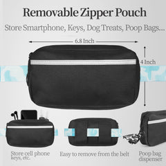 iYoShop poche zippée ouverte contenant smartphone clés et friandises pratique