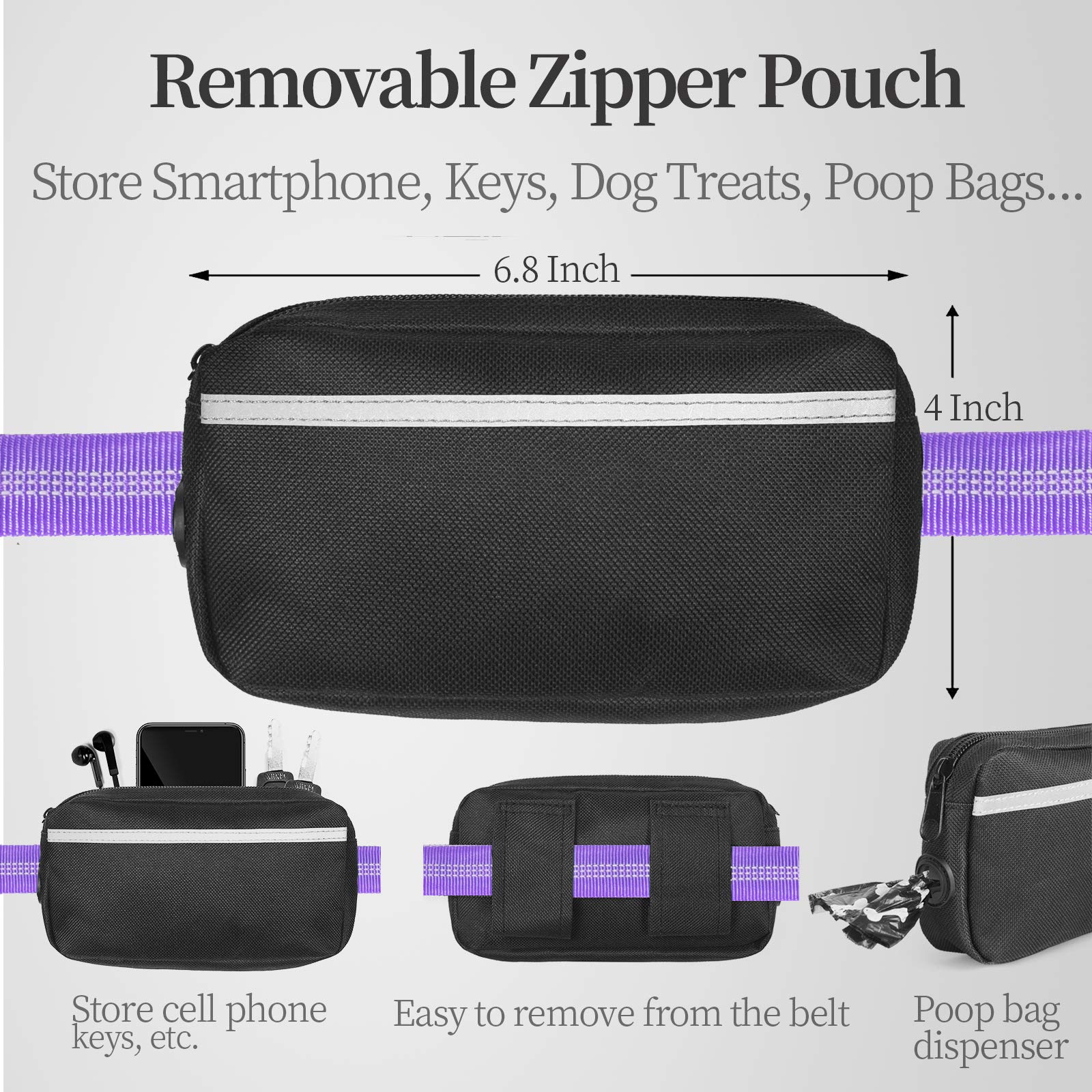 iYoShop pochette zippée close-up gardant téléphone et clés en sécurité