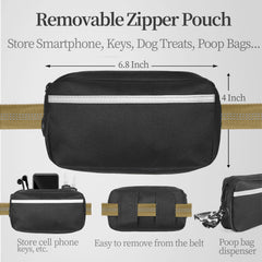 iYoShop pochette zippée détachable ouverte avec smartphone et clés, sécurité et accès rapide