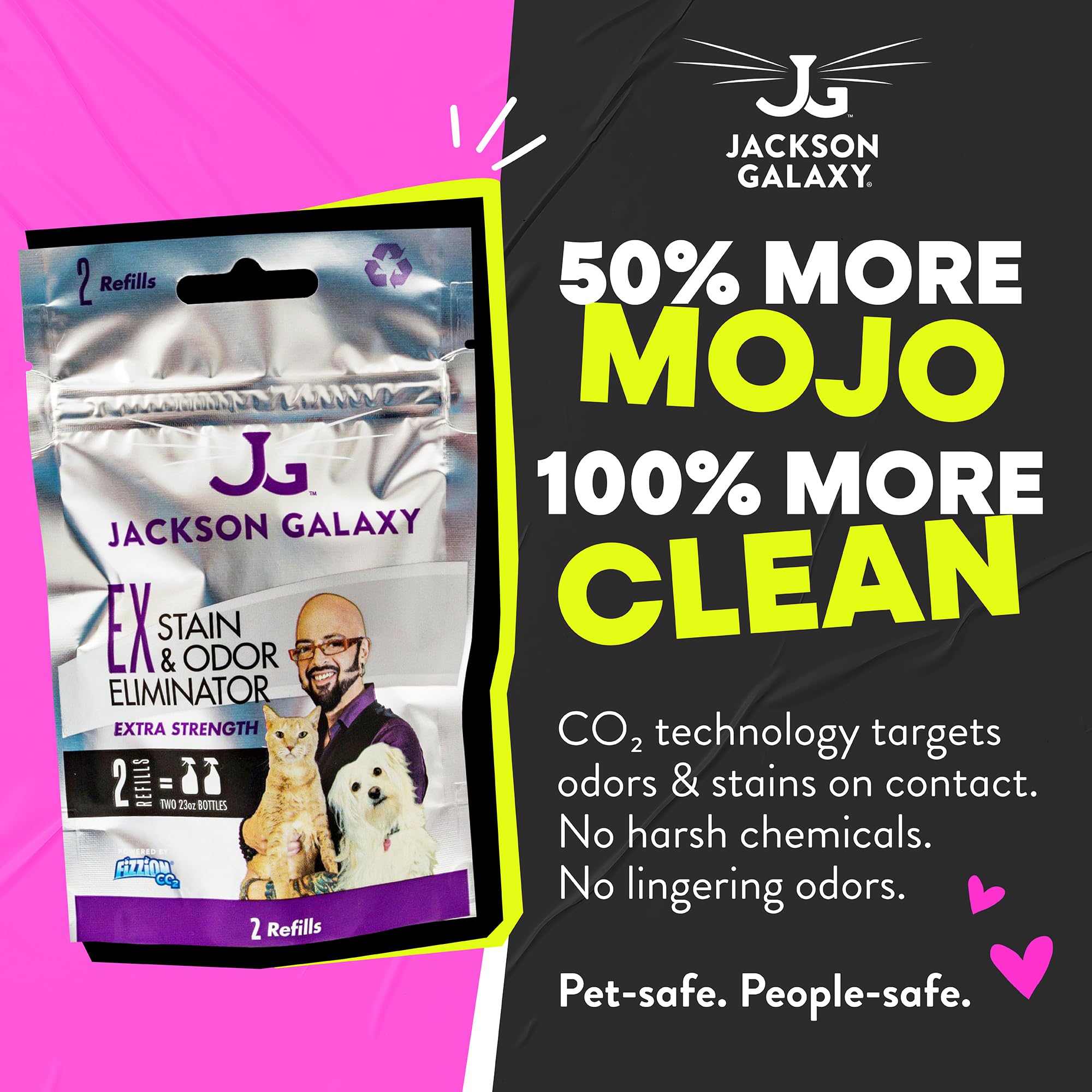 Jackson Galaxy pastille en gros plan montrant texture et facilité de dissolution