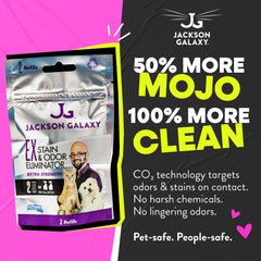 Jackson Galaxy pastille en gros plan montrant texture et facilité de dissolution