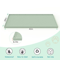 jacooxi tapis sous une litière en situation réduisant la dispersion