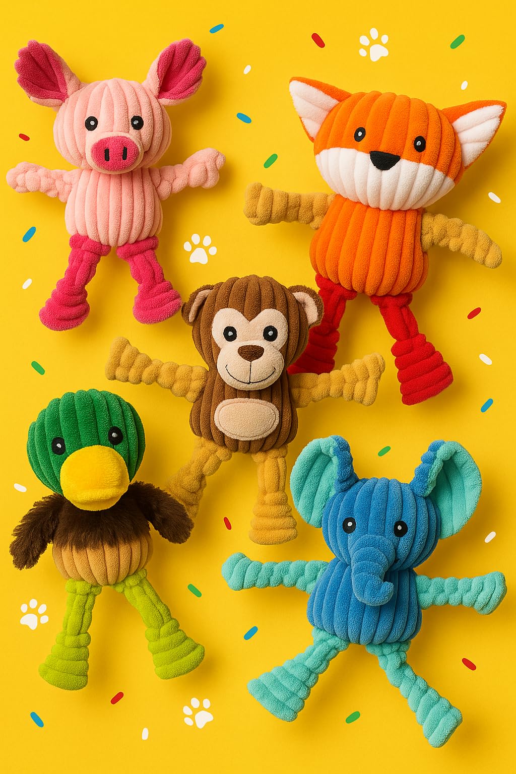 Jalousie assortiment couleurs vives attirant l'attention canine