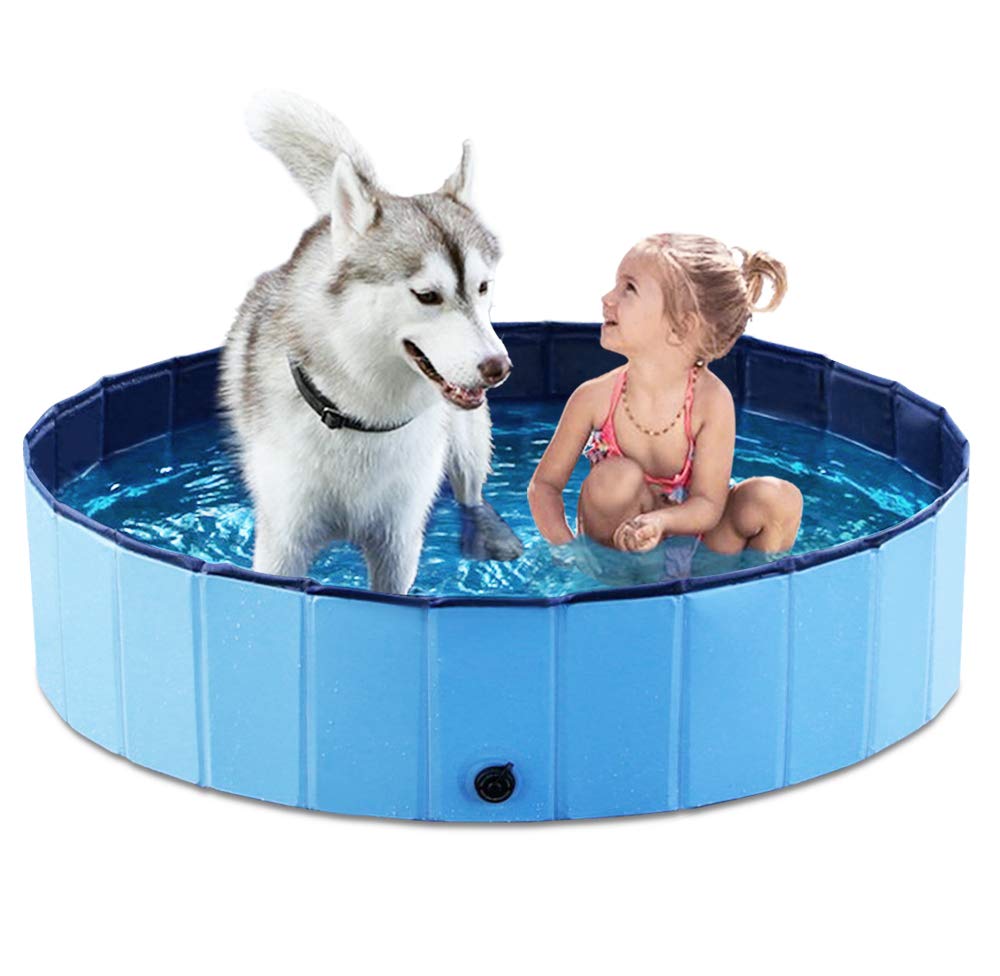Jasonwell vue avant du bassin pliable montrant rangement et portabilité