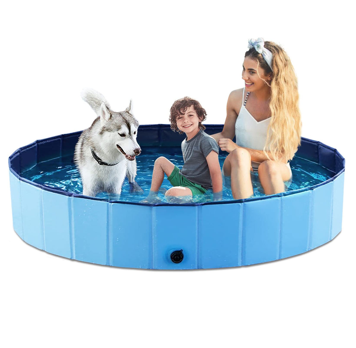 Jasonwell vue de face de la piscine pliable montrant espace et confort