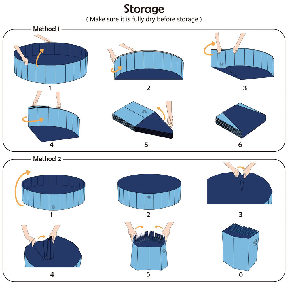 Jasonwell piscine pliée compacte pour transport et rangement facile