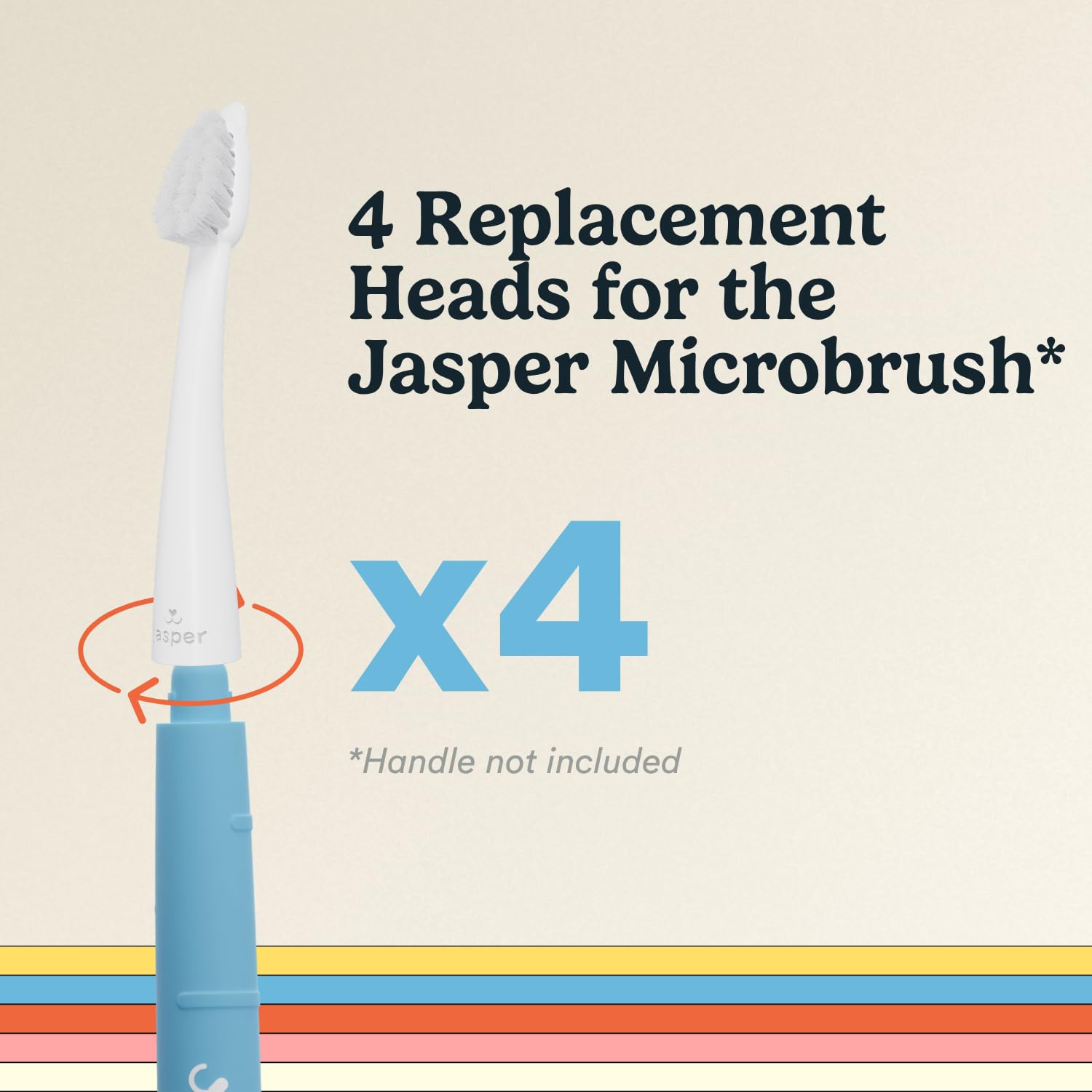Jasper microbrush poignée antidérapante assurant une prise sûre durant le brossage