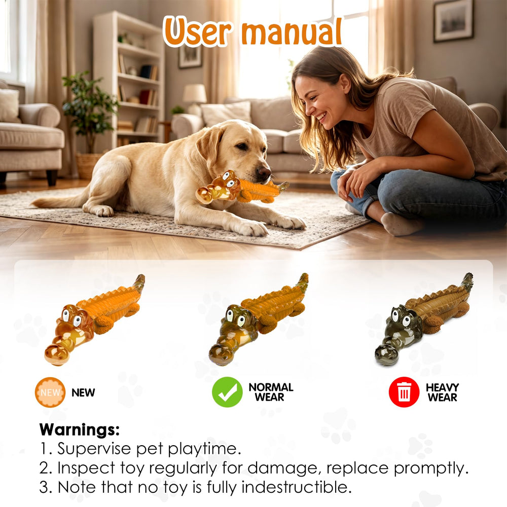 Jeefome crocodile présenté comme cadeau d'anniversaire pour chien