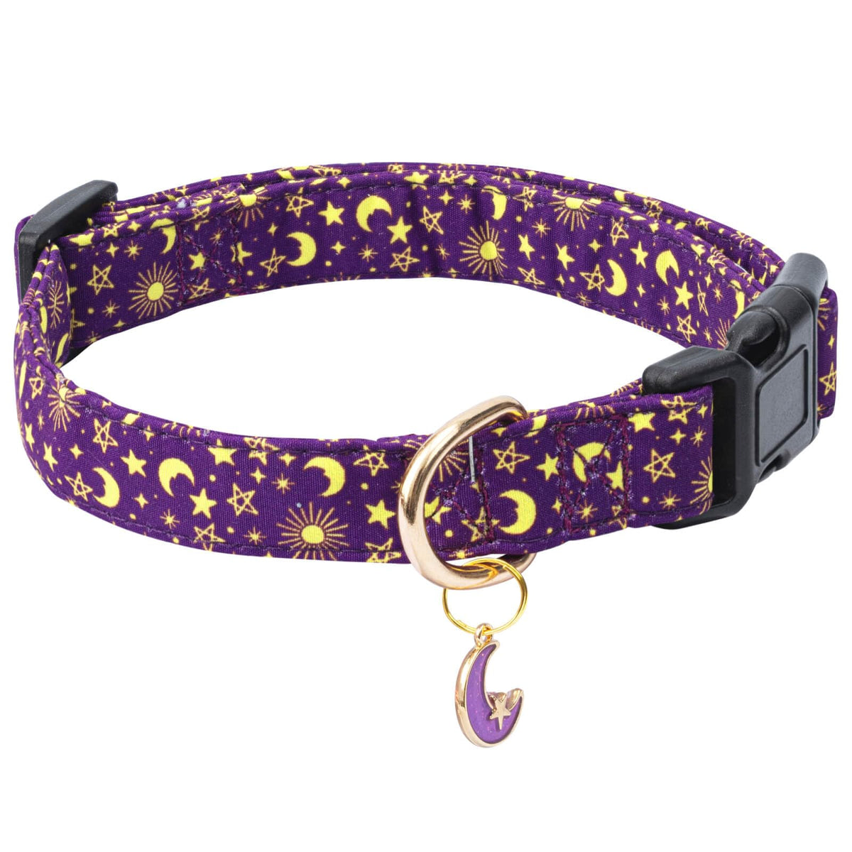 Jelwuion collier face avant violet lune, style visible en promenade