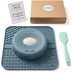 JENVIQO vue avant de la gamelle 2‑en‑1 pour repas plus calmes