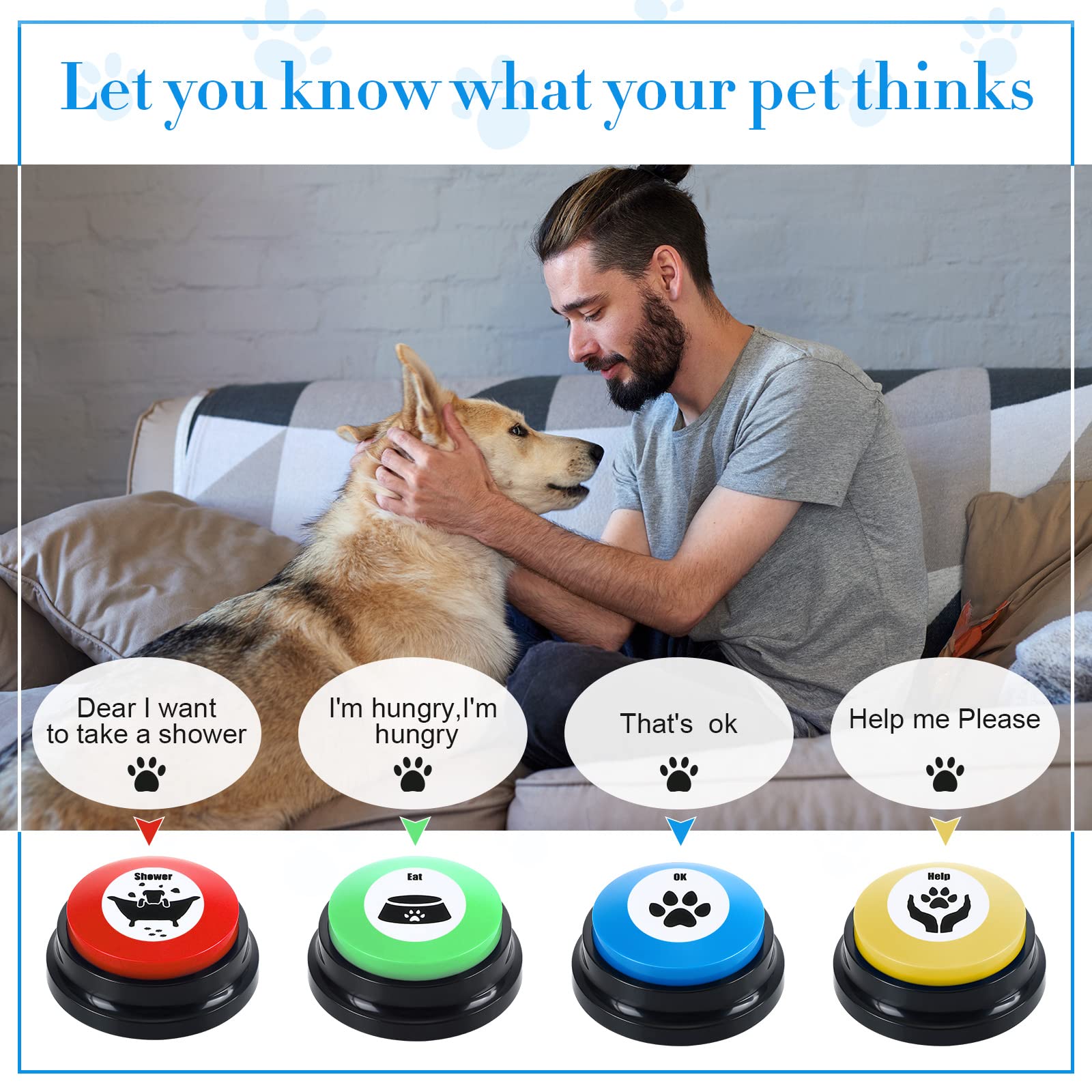 Jerify bouton activé par un chien illustrant l’utilisation interactive
