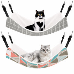 Hamac Jetec face avant avec motif géométrique, confort visible pour chat