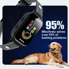 JEUJE collier porté sur chien démontrant ajustement pour différentes tailles