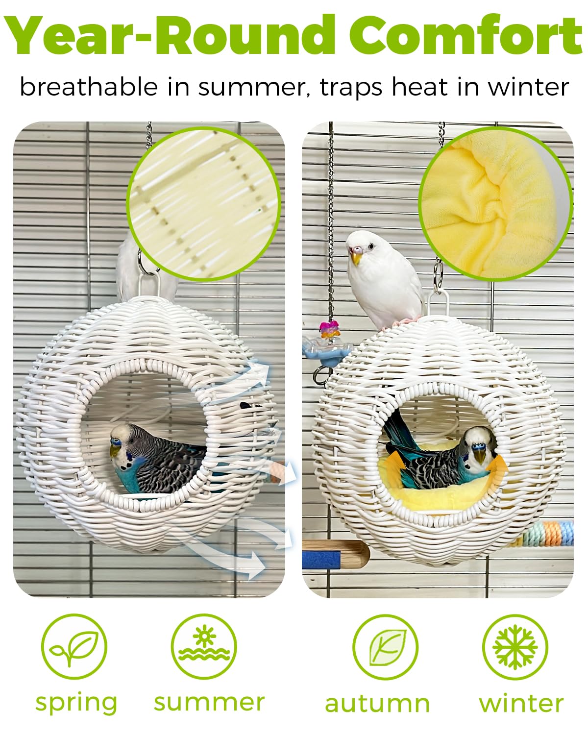 Jevnd échelle et hamac comparaison de taille pour adapter la cage
