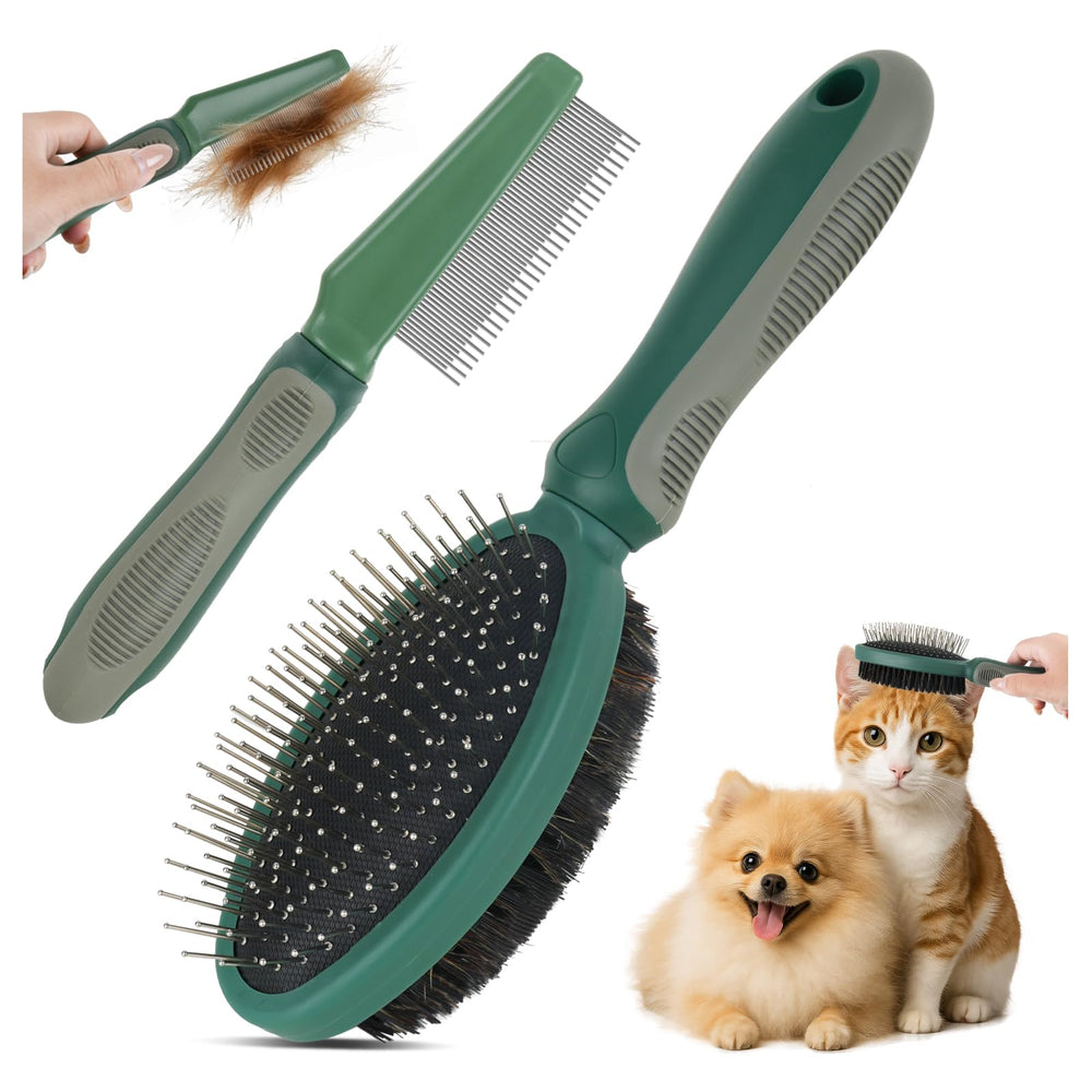 JingSoft brosse double-face montrant poils naturels et picots, nettoyage efficace