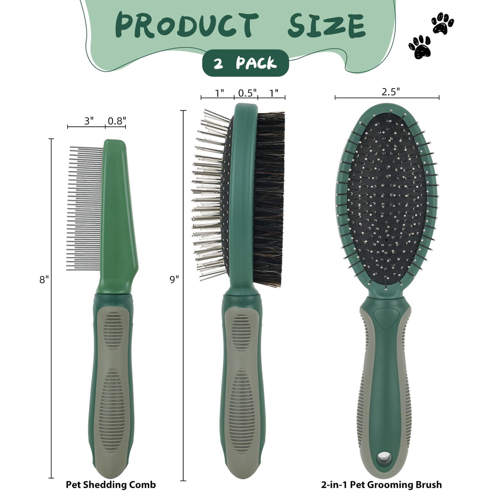 JingSoft peigne acier inoxydable dents longues et courtes pour démêlage profond
