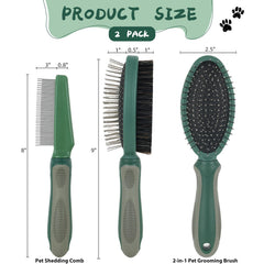 JingSoft peigne acier inoxydable dents longues et courtes pour démêlage profond