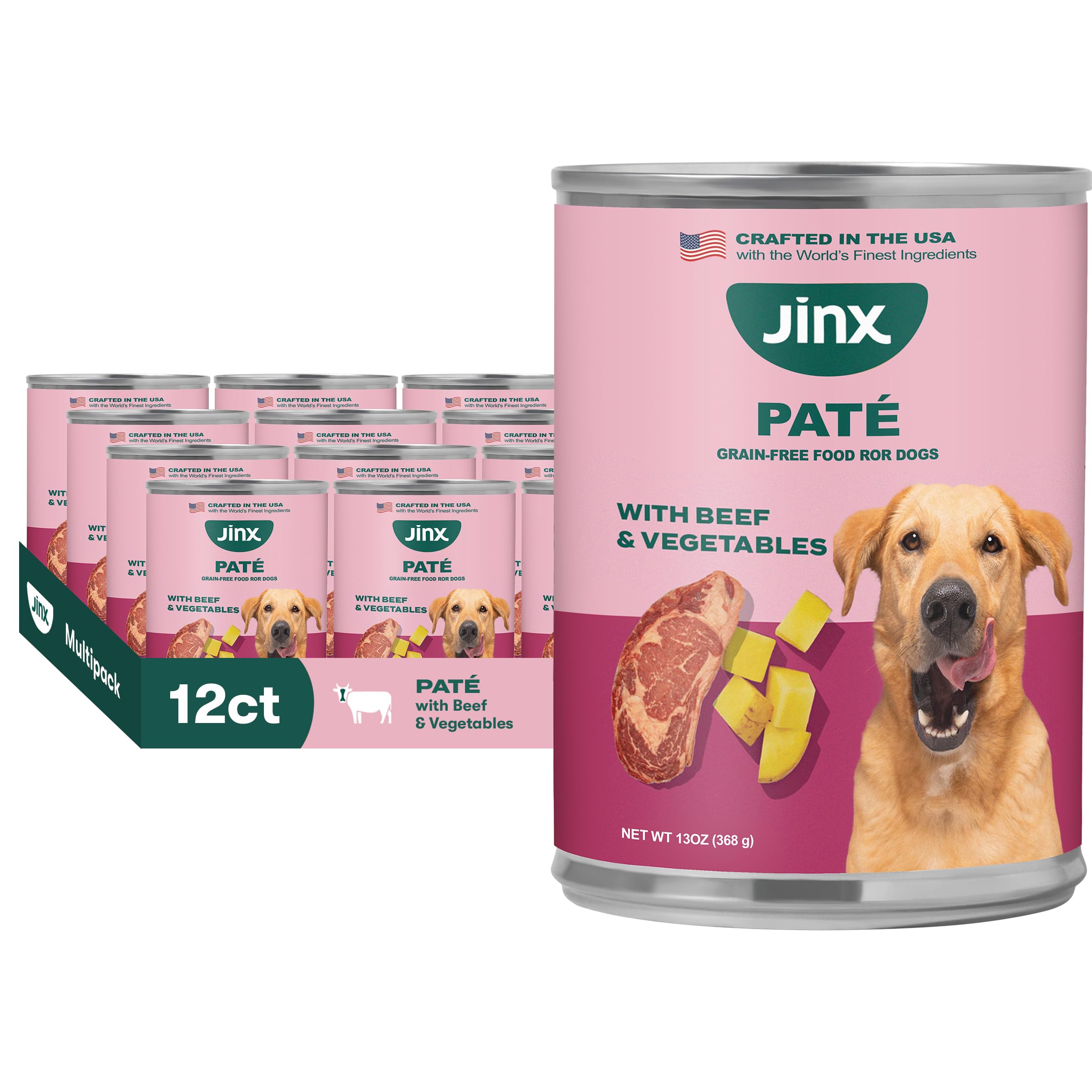 Jinx boîte face montrant étiquette et bénéfice appétence élevée