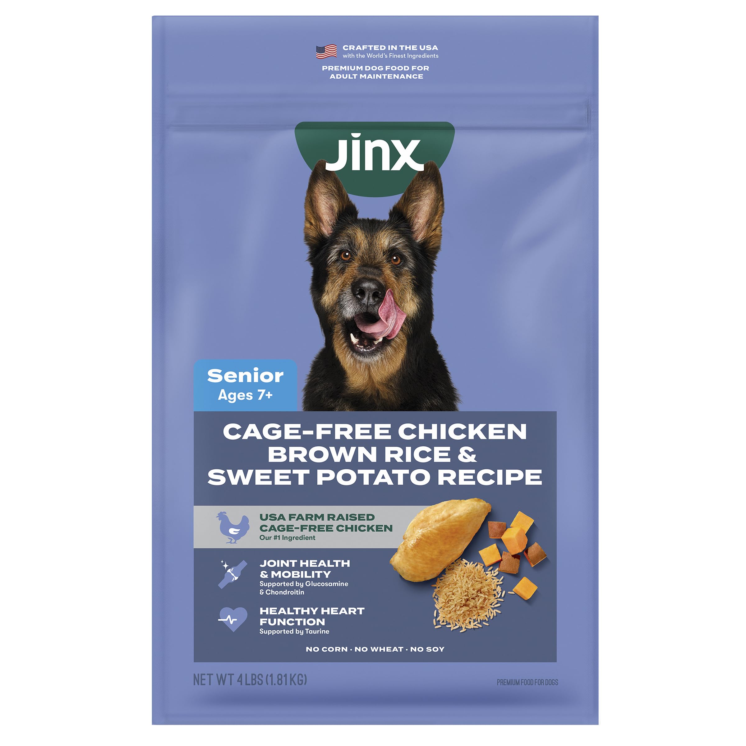Jinx emballage face 4lb montrant information produit et bénéfices
