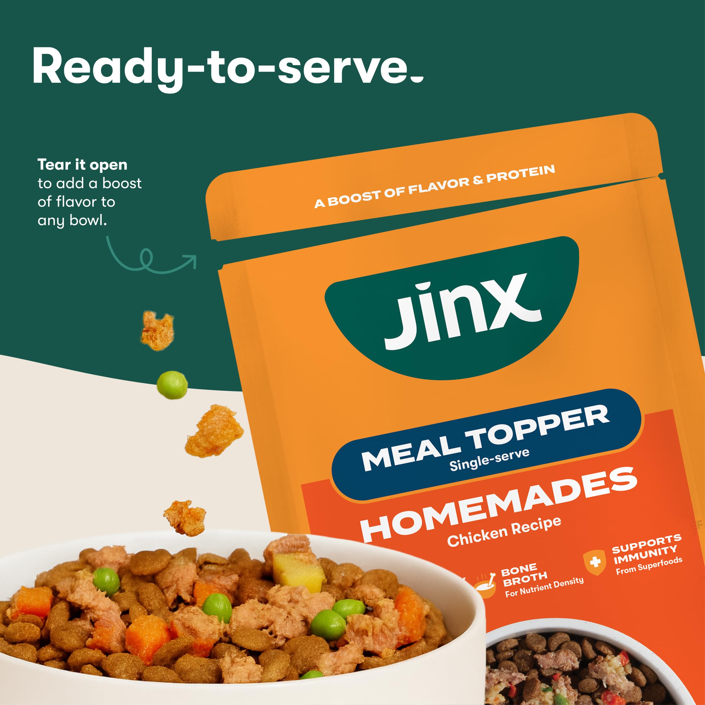 Jinx étiquette nutritionnelle lisible affichant ingrédients naturels clairs