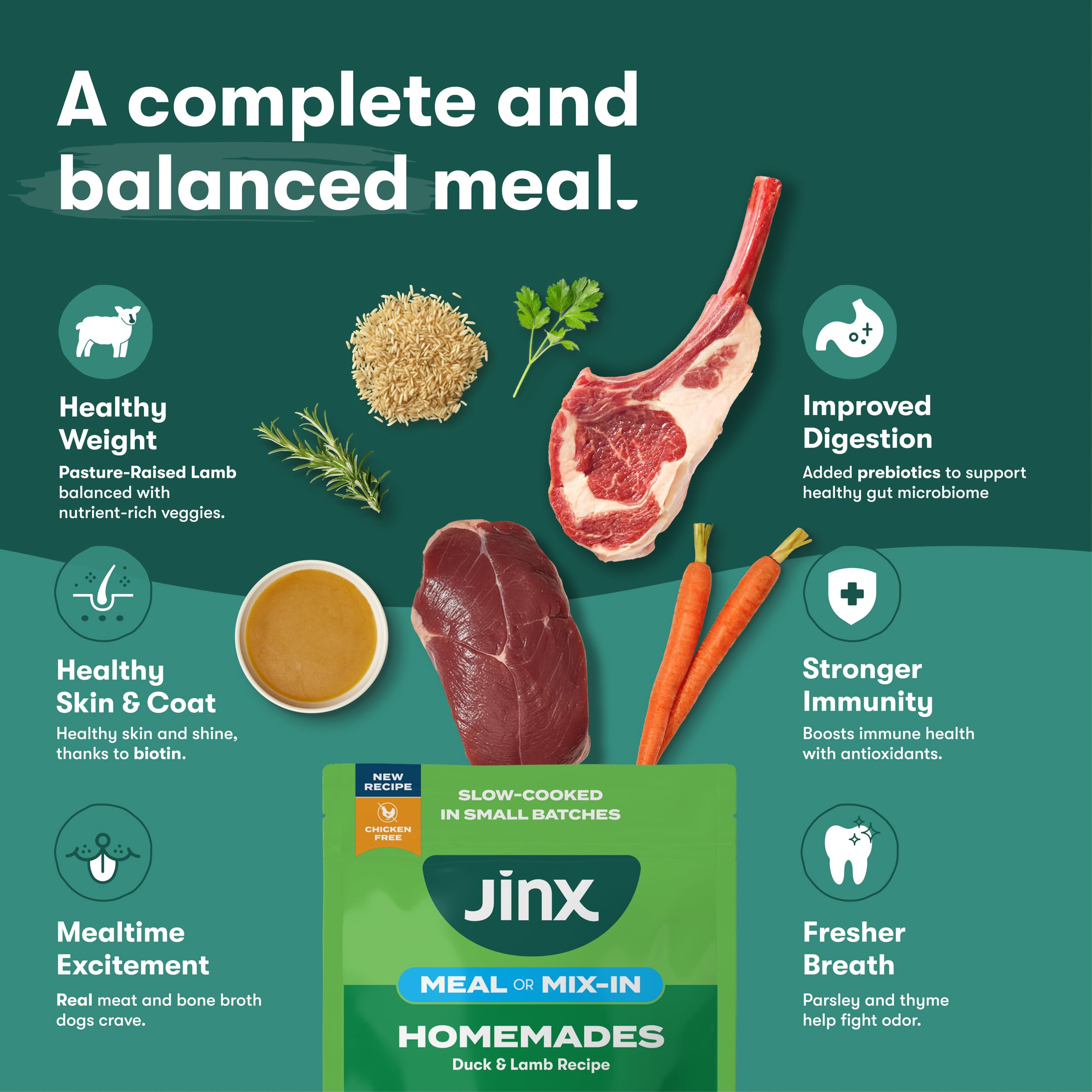 Jinx gros plan texture humide pour augmenter appétence du repas