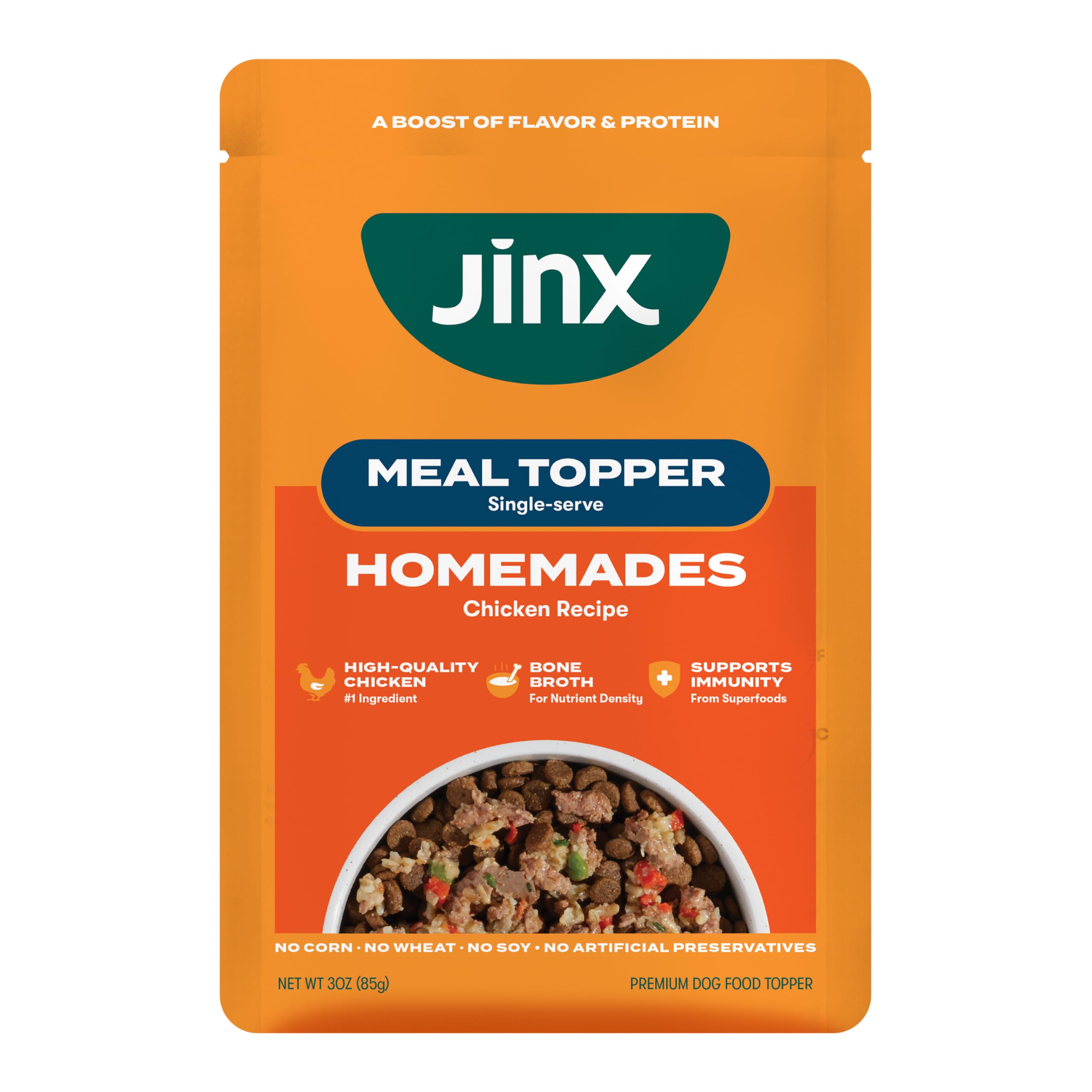 Jinx sachet devant montrant l'emballage et l'accessibilité pratique